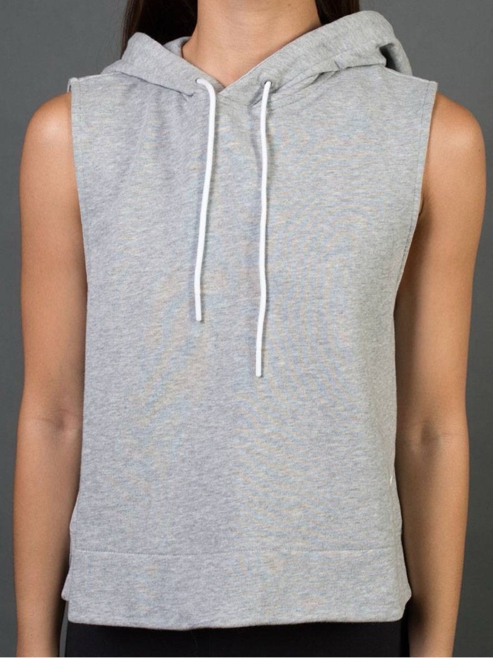 Offline by Aerie Sleeveless Gray Hooded Tank Top size M